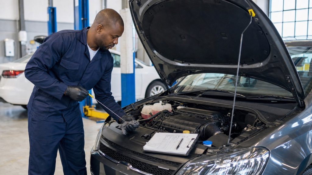 Full car service checklist inspection at DNA Auto Express Durban North
