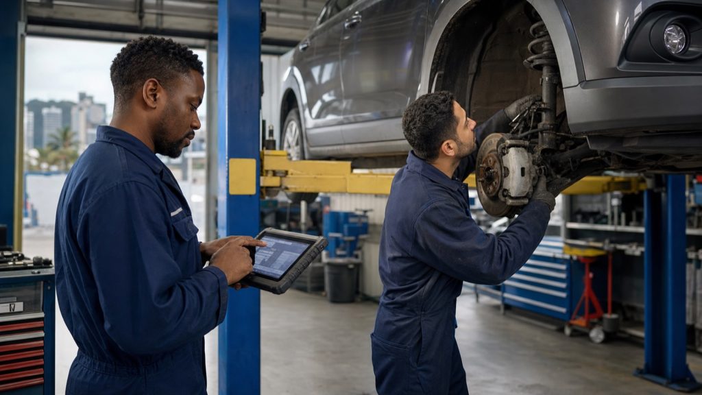 Car diagnostic scan compared with mechanical inspection in Durban North