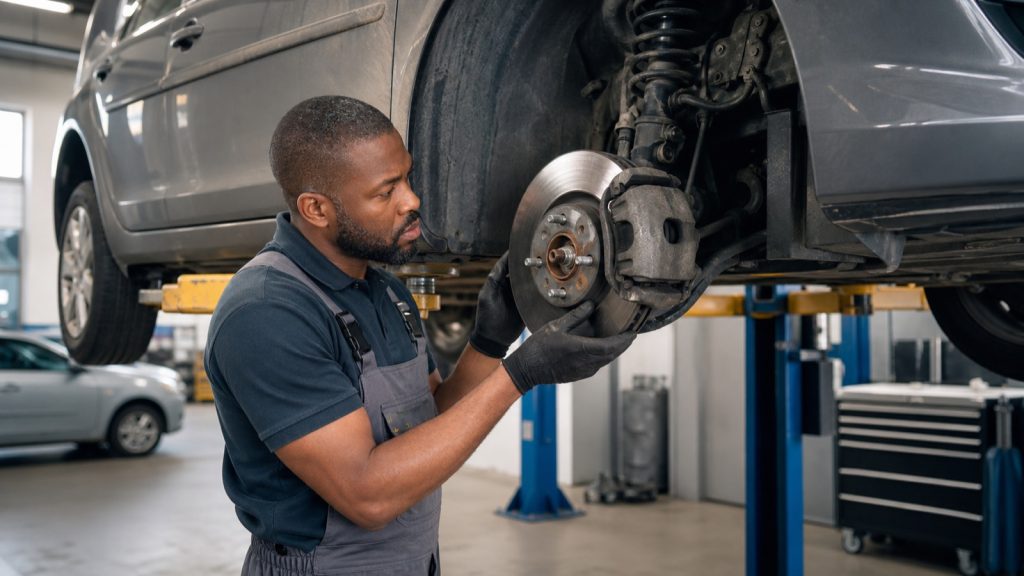 Car repair shop near me inspecting warning signs in Durban North
